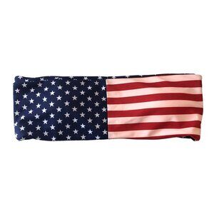 Shein Bikini Top Bandeau Removable Cups USA Flag Red White Blue M